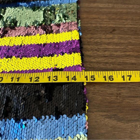 DO+BE Sequin Striped Mini Skirt - Multicolor S - Picture 7 of 8